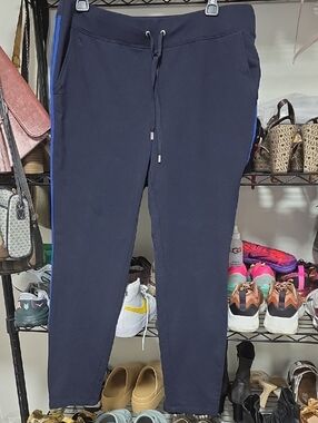 Polo by Ralph Lauren Navy Blue Track Joggers with Royal Stripe